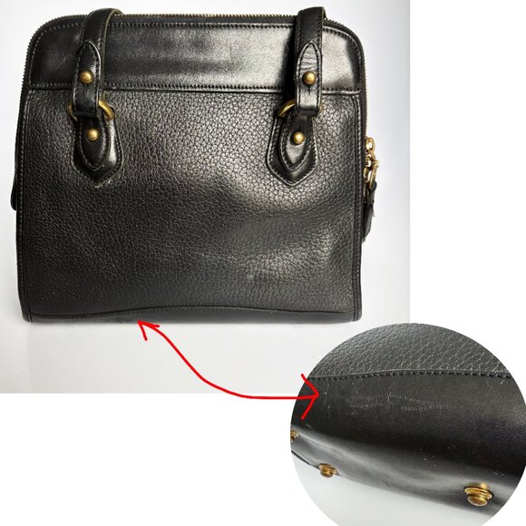 Dooney & Bourke All Weather Leather Carpet Shoulder Bag P147 Black RARE … - Picture 6 of 10